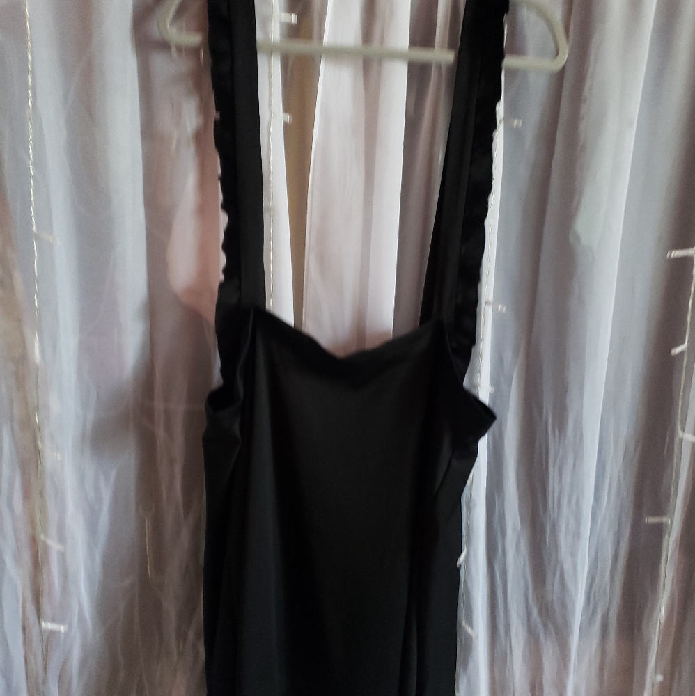 Black overall dress